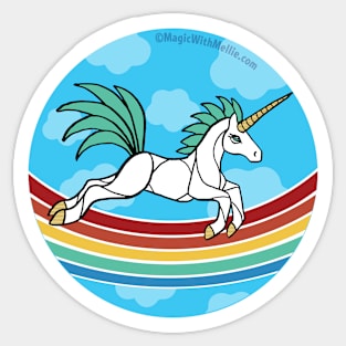 Rainbow Unicorn v7 — Dancing Uniquorn Illustration series Sticker